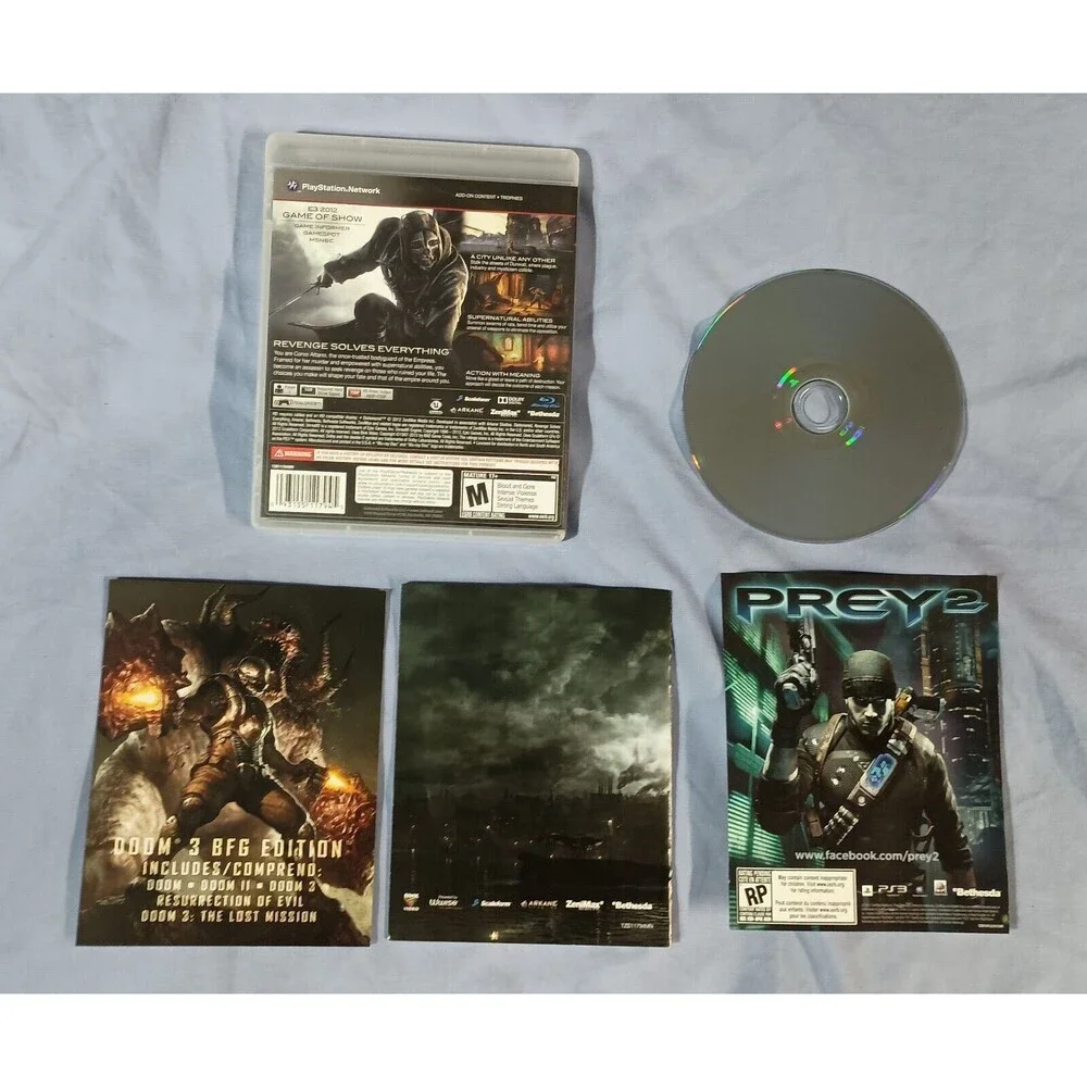 Dishonored Sony PS3 PlayStation 3 2012 Complete With Manual CIB TESTED Working